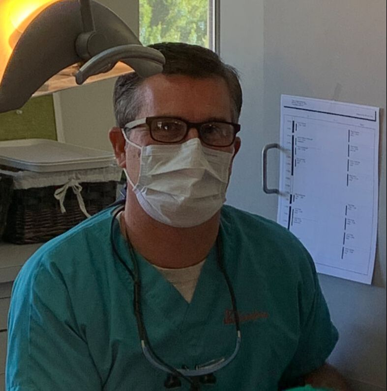 Dr. Tony Dalton prepares a patient for a root canal in his office at 1055 Ruth Street in Prescott, AZ 